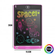 Lousa Mágica LCD RGB Infantil 12" polegadas - Rosa